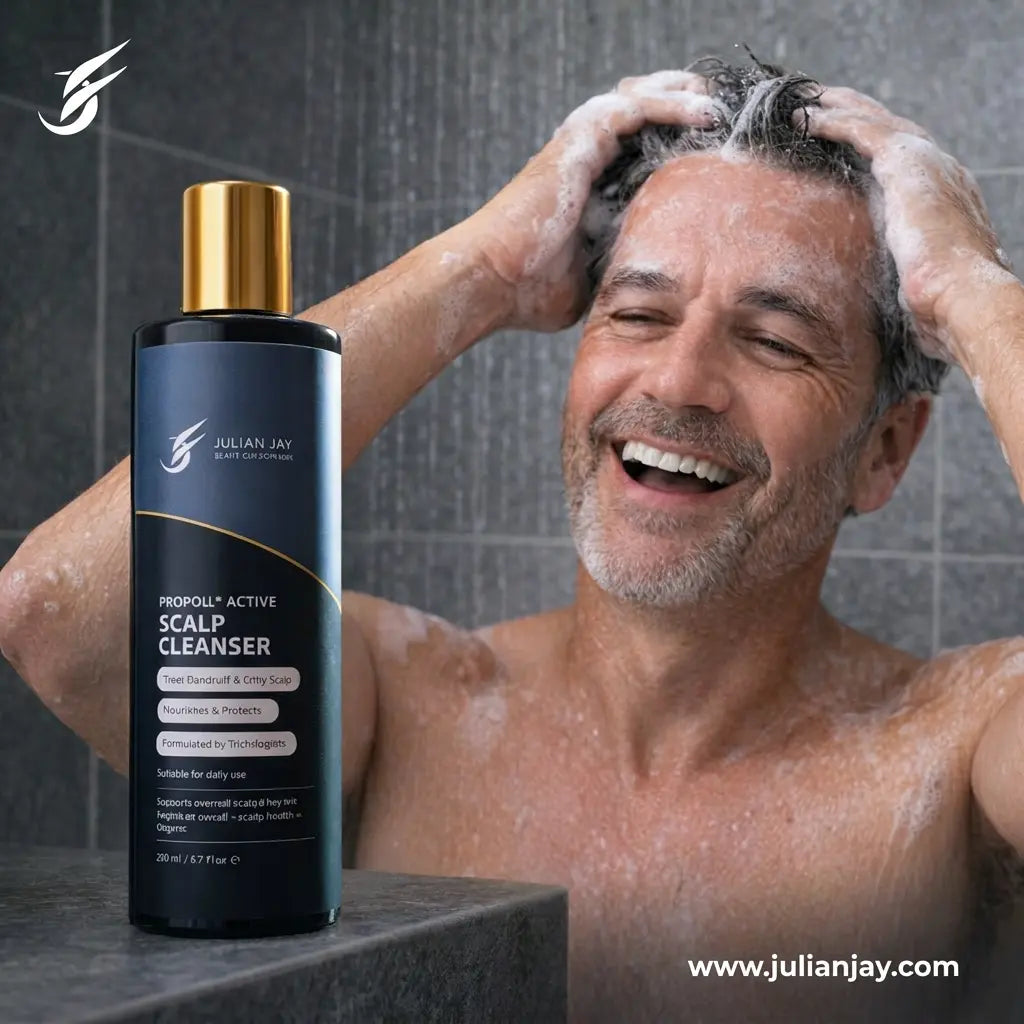Active Scalp Cleanser bottle - 200ml anti-dandruff shampoo promoting healthy scalp and hair growth