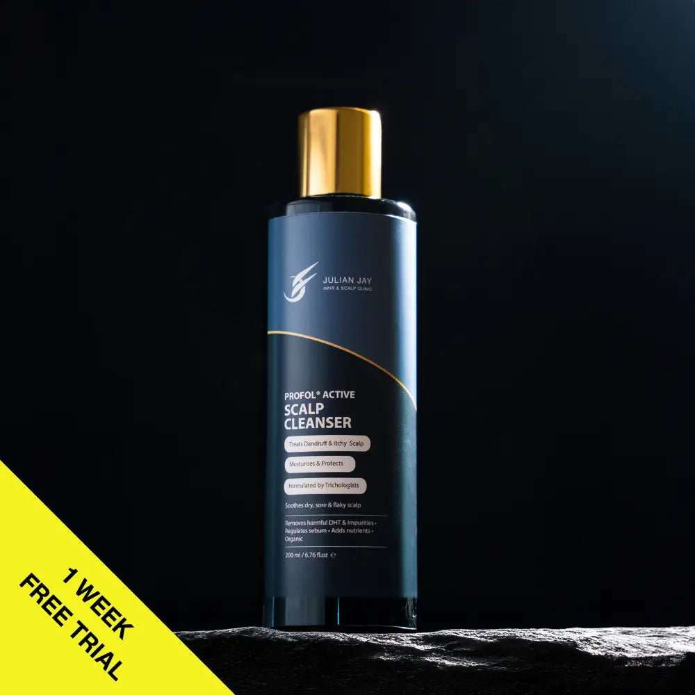 Julian Jay Profol Active Scalp Cleanser 1-week trial sample bottle for hair loss and scalp health