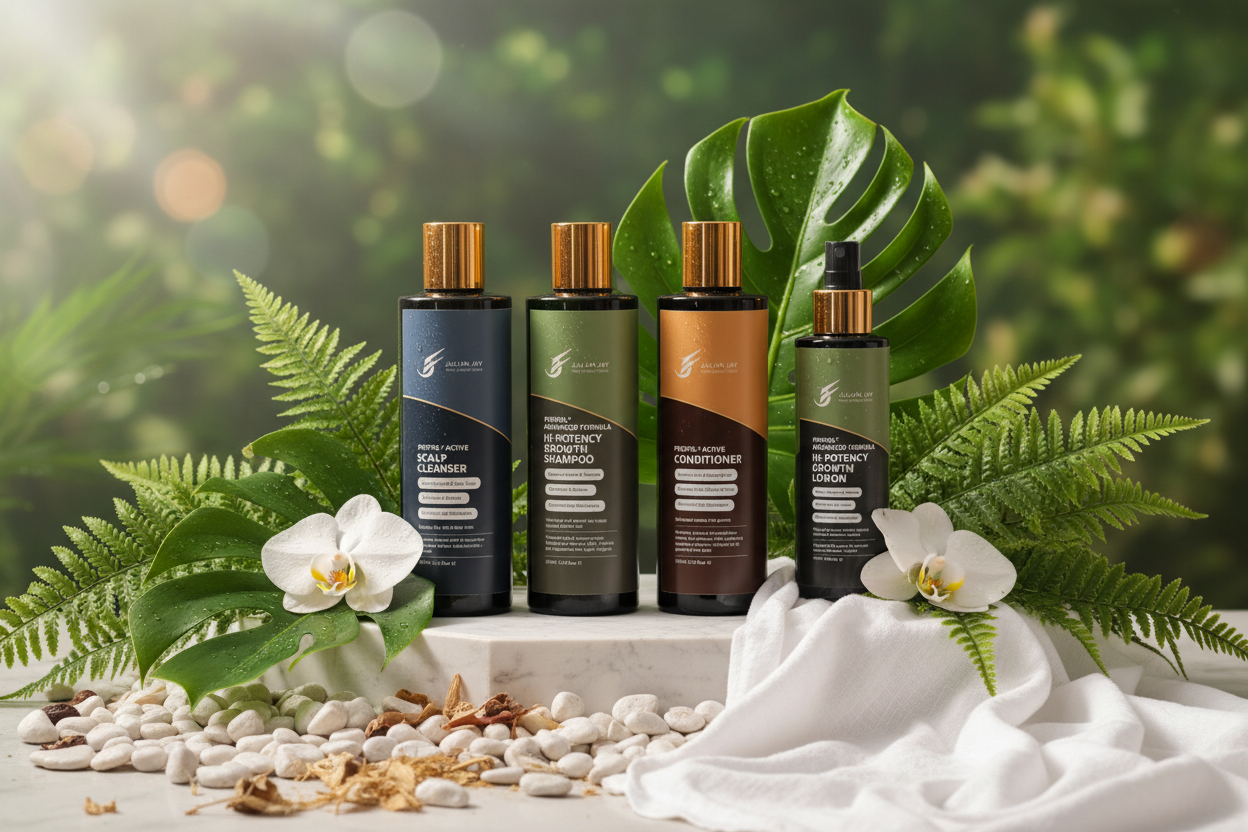 Julian Jay Sustainability with Branded Bottles